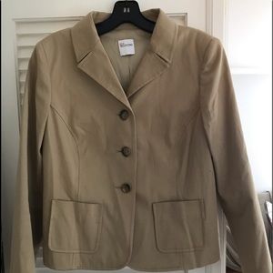Red Valentino Khaki Cotton Blend Blazer w/ Bow